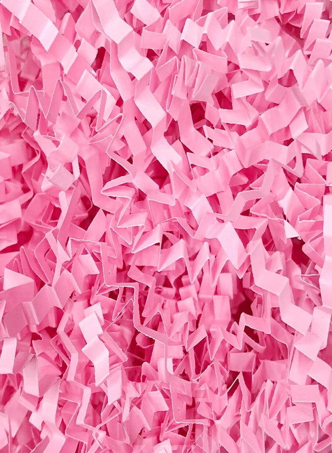 Resflyar 1 LB Crinkle Cut Paper Shred Filler, Pink Crinkle Shredded Paper for Gift Wrapping Basket Filling, Grass Cushion Stuffing for Birthday Wedding Christmas Thanksgiving Decorative Box Wrapping Supplies - Image 1